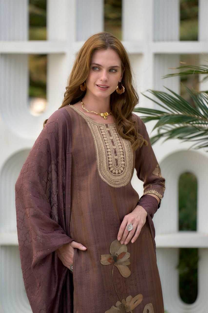 Tissue Ethnic Embroidered Kurti - MYLUXURY LANE ENTERPRISE